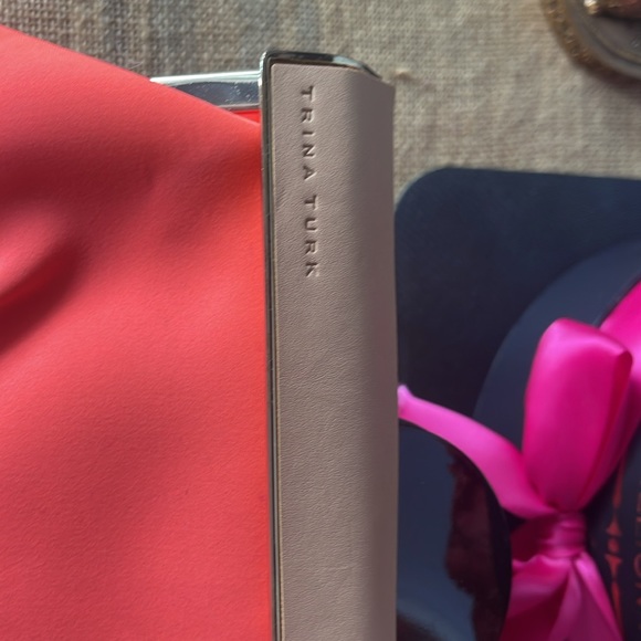 Beautiful coral Trina Turk clutch. - Picture 2 of 8